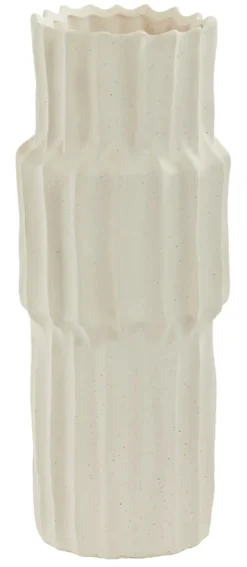 Discount Light & Living Vaas Longa Keramiek, kleur Crème Cru00e8me