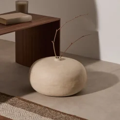 New Kave Home Vaas Nivala Papier maché, 40cm Wit