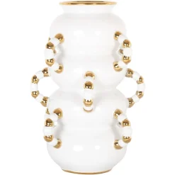 Outlet Richmond Interiors Vaas Pippy kleur /Goud Wit