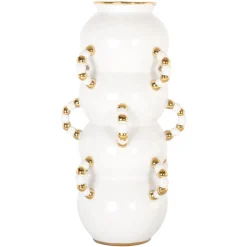 Outlet Richmond Interiors Vaas Pippy kleur /Goud Wit