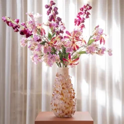 Discount By-Boo Vaas Quartz Glas, 40cm hoog Oranje