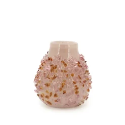 By-Boo Vaas Quartz Glas, 28cm hoog Roze