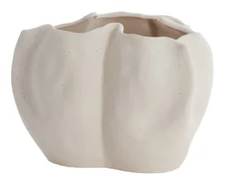New Light & Living Vaas Sanguli Keramiek, kleur Crème Cru00e8me