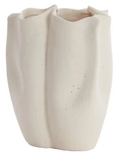 New Light & Living Vaas Sanguli Keramiek, kleur Crème Cru00e8me