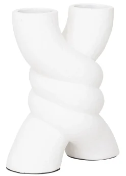 Discount MUST Living Vaas Spiral Terracotta, 38cm, kleur Wit