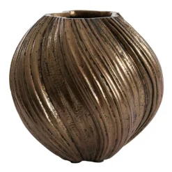 Online Light & Living Vaas Yatung, kleur Antiek brons