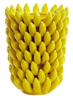 Light & Living Vaas Zita Keramiek. 34cm, kleur Geel