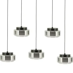 Outlet By-Boo Verstelbare Hanglamp Pivot Glas Grijs