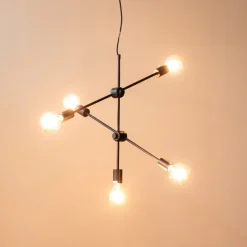 Hot LABEL51 Verstelbare Hanglamp Stilo 5-lamps Zwart