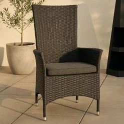 Outlet Nohr Verstelbare Tuinstoel Davinia Wicker Zwart