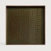 Outlet Ethnicraft Vierkant Dienblad Second Nature kleur Moss