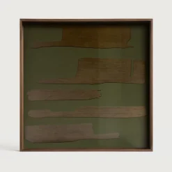 Outlet Ethnicraft Vierkant Dienblad Second Nature kleur Moss