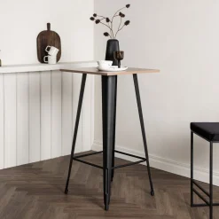 Outlet Nohr Vierkante Bartafel Jerae 60 x 60cm, kleur /Zwart Walnoot