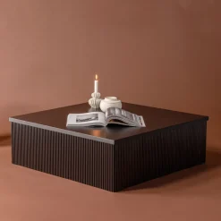 Online Nohr Vierkante Salontafel Mistina MDF, 90 x 90cm Zwart