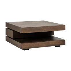 Discount Richmond Interiors Vierkante Salontafel Oakura 90cm, kleur Bruin