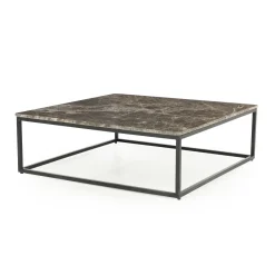 Best Eleonora Vierkante Salontafel Rico Marmer, 98 x 98cm Zwart
