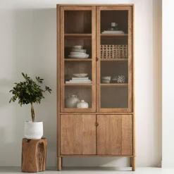 DTP Home Vitrinekast Apollo Teakhout, 210 x 100cm