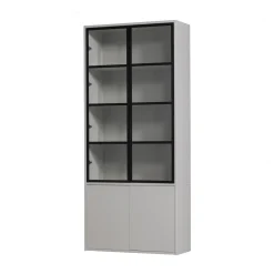 Clearance vtwonen Vitrinekast Basic Grenenhout, kleur Mist