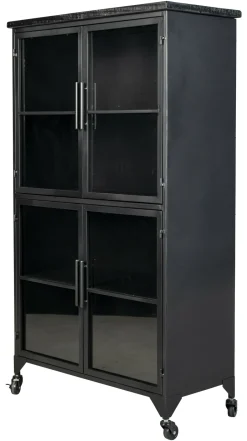 Best ZILT Vitrinekast Bony Op wieltjes