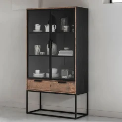 Hot DTP Home Vitrinekast Cosmo Teakhout, 180 x 100cm Naturel