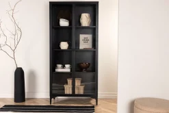 Discount Nohr Vitrinekast Danyella 190 x 90cm, kleur Zwart