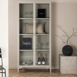 Hot Nohr Vitrinekast Danyella 190 x 90cm Beige