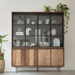 Sale DTP Home Vitrinekast Metropole Teakhout, 210 x 180cm Naturel