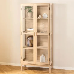 Best Bendt Vitrinekast Sharalyn Eiken, 180 x 80cm Wit