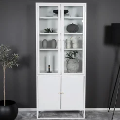 Online Nohr Vitrinekast Shaune 190 x 80cm, kleur Wit