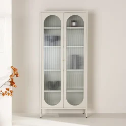 Discount Nohr Vitrinekast Tilla Staal en glas, 180 x 80cm