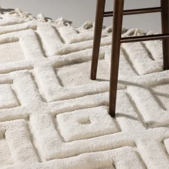 Outlet Nohr Vloerkleed Brannen Wol, kleur Off White Wit