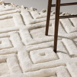 Outlet Nohr Vloerkleed Brannen Wol, kleur Off White Wit