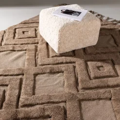 Best Nohr Vloerkleed Brannen Wol, kleur Bruin Donkerbruin