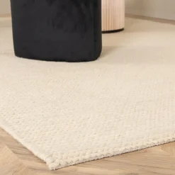 Outlet Nohr Vloerkleed Demetrious Wol, kleur Off White Wit