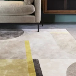 New Zuiver Vloerkleed Hilton kleur /Geel Grijs