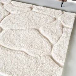 New By-Boo Vloerkleed Kala Wol, kleur Off White