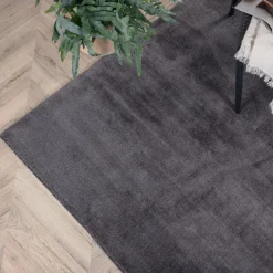 Clearance Nohr Vloerkleed Les kleur Donkergrijs