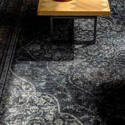 Outlet Dutchbone Vloerkleed Rugged kleur Dark