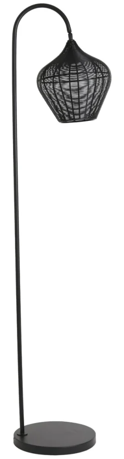 Best Light & Living Vloerlamp Alvaro 160cm, kleur Mat Zwart