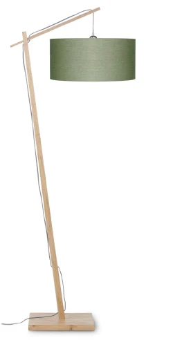 Hot GOOD&MOJO Vloerlamp Andes Naturel, Bamboe en Eco linnen