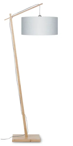Hot GOOD&MOJO Vloerlamp Andes Naturel, Bamboe en Eco linnen