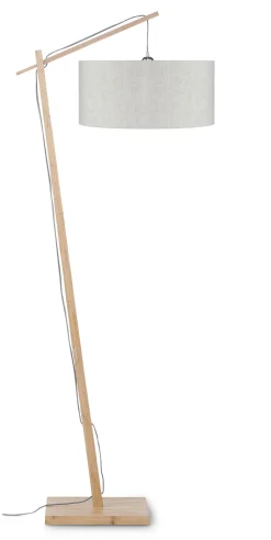 Hot GOOD&MOJO Vloerlamp Andes Naturel, Bamboe en Eco linnen