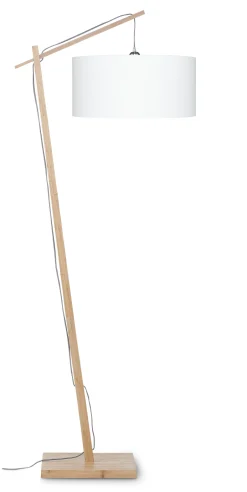 Hot GOOD&MOJO Vloerlamp Andes Naturel, Bamboe en Eco linnen