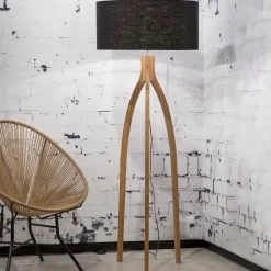 Online GOOD&MOJO Vloerlamp Annapurna Bamboe en Eco linnen