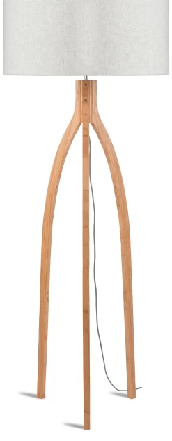 Online GOOD&MOJO Vloerlamp Annapurna Bamboe en Eco linnen