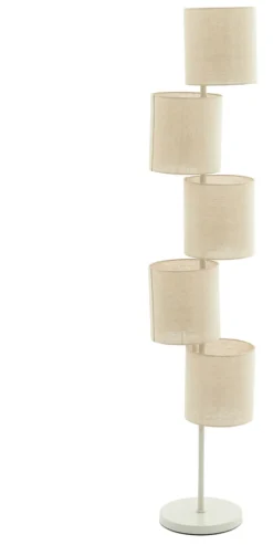 Sale Light & Living Vloerlamp Benigno Linnen, 5-lamps Beige