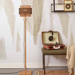 Sale GOOD&MOJO Vloerlamp Bhutan Bamboe, 130cm Naturel
