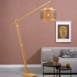 Best GOOD&MOJO Vloerlamp Bhutan Bamboe, 207cm Naturel