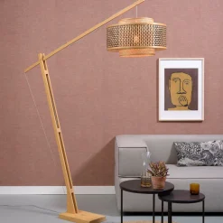 Best GOOD&MOJO Vloerlamp Bhutan Bamboe, 207cm Naturel