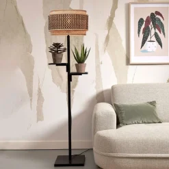 Best GOOD&MOJO Vloerlamp Bhutan Met 2 plankjes, Bamboe